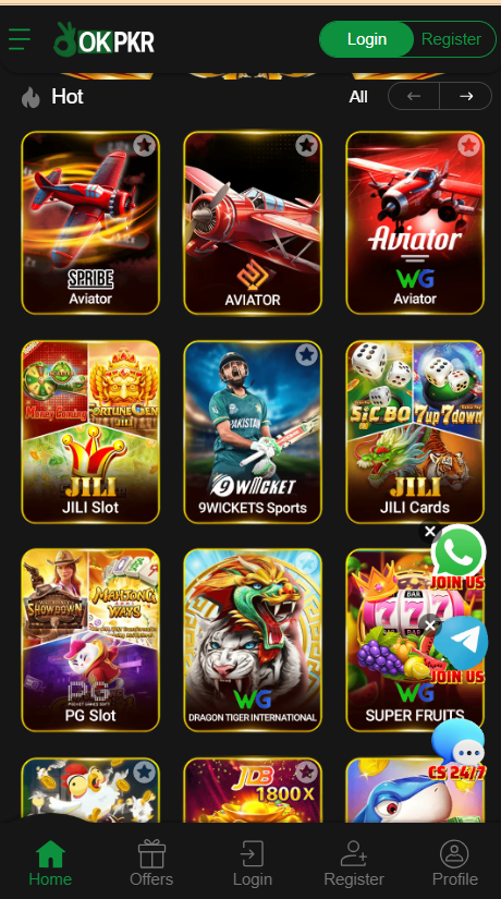 ok pkr apk Home Screen