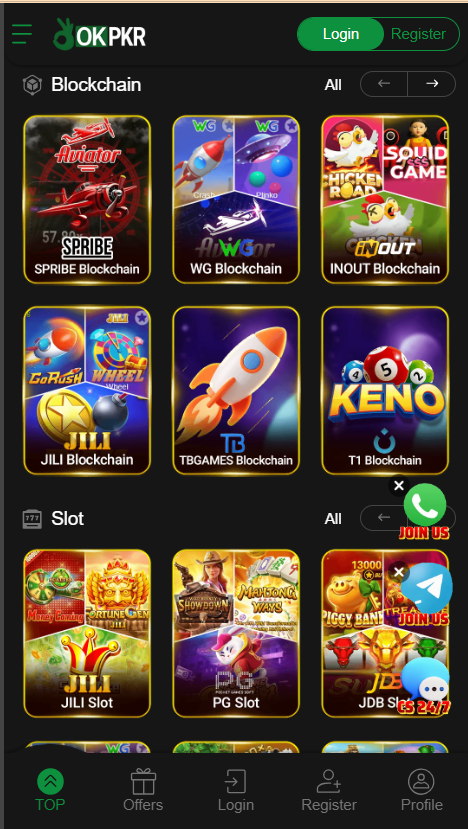 ok pkr apk Home Screen